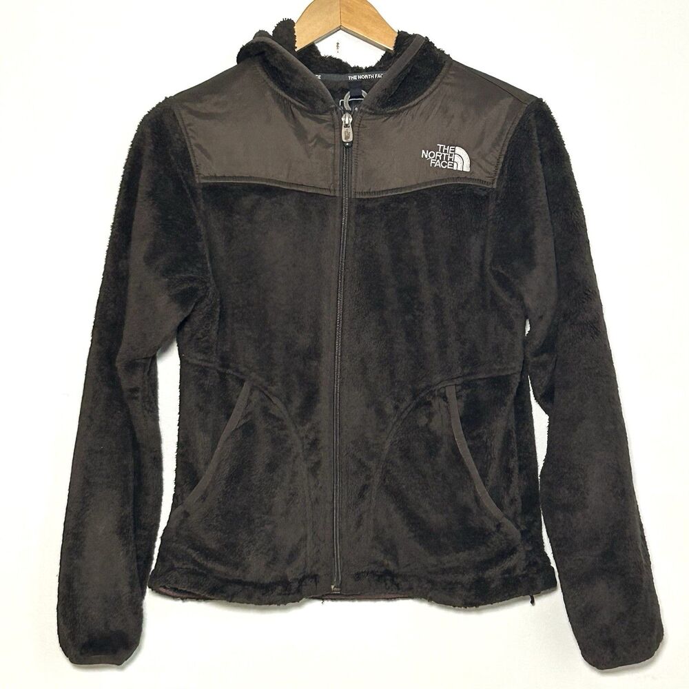 The North Face Osito Fleece Hoodie Jacket Dark Brown Espresso XS‎